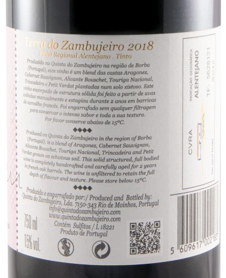 2018 Terra do Zambujeiro red