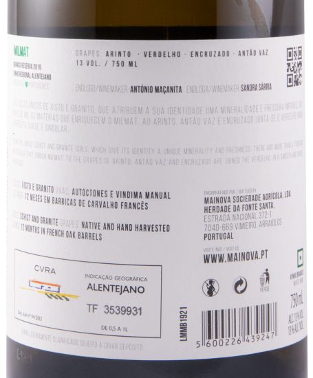 2019 Milmat Reserva white