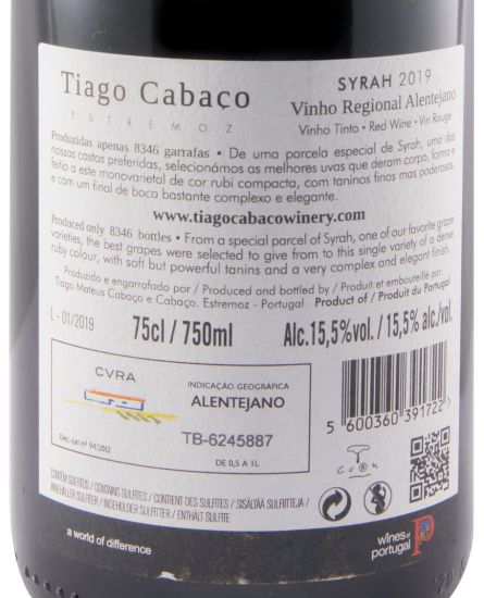 2019 Tiago Cabaço Syrah tinto
