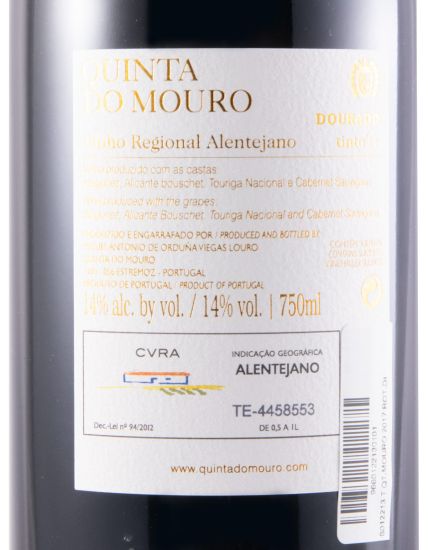 2017 Quinta do Mouro red (golden label)