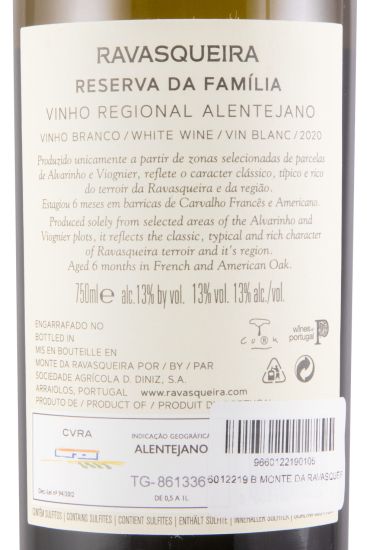 2020 Monte da Ravasqueira Reserva da Família white