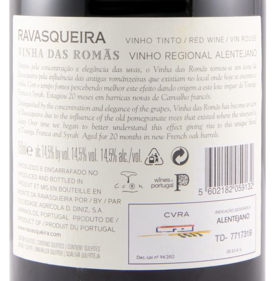 2019 Monte da Ravasqueira Vinha das Romãs red