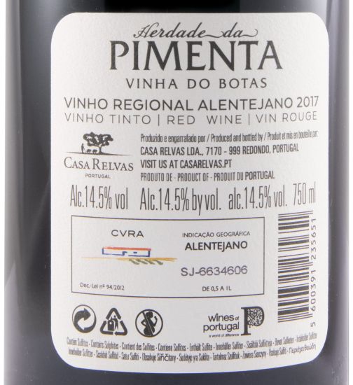 2017 Herdade da Pimenta Vinha do Botas red