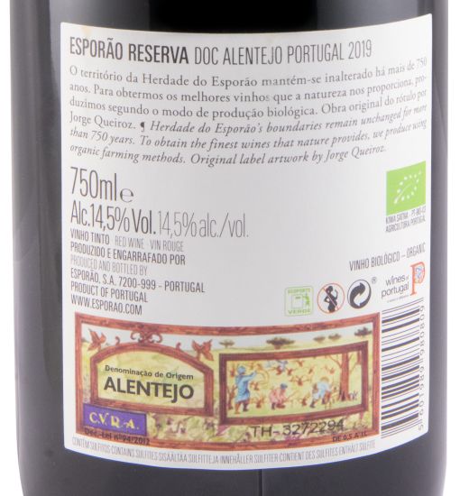 2019 Esporão Reserva organic red