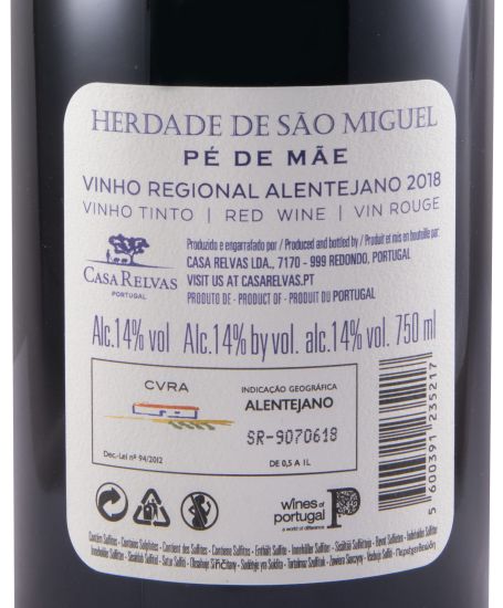 2018 Herdade de São Miguel Pé de Mãe tinto