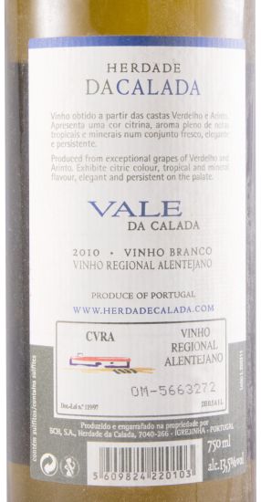 2010 Herdade da Calada Vale da Calada branco