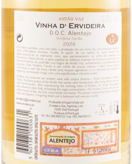 2020 Vinha D'Ervideira Vindima Tardia branco 50cl