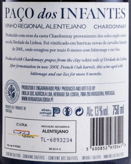 2021 Herdade da Lisboa Paço dos Infantes Chardonnay white