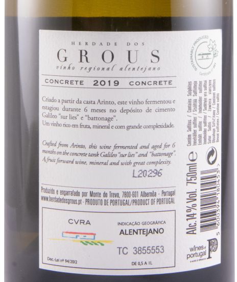 2019 Herdade dos Grous Concrete branco