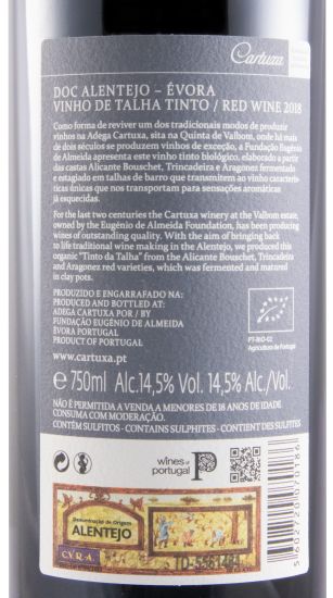 2018 Cartuxa Vinho de Talha biológico tinto