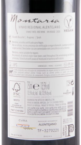 2020 Herdade da Candeeira Montaria Vegan red