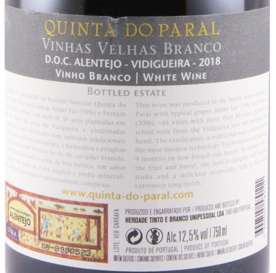 2018 Quinta do Paral Vinhas Velhas white