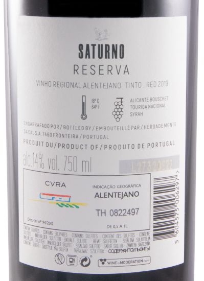 2019 Saturno Reserva tinto