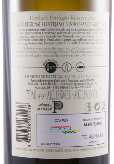 2020 Herdade do Perdigão Reserva branco