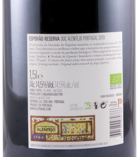 2019 Esporão Reserva organic red 1.5L