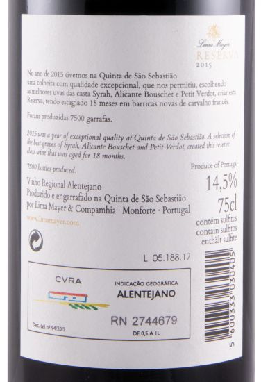 2015 Lima Mayer Reserva tinto