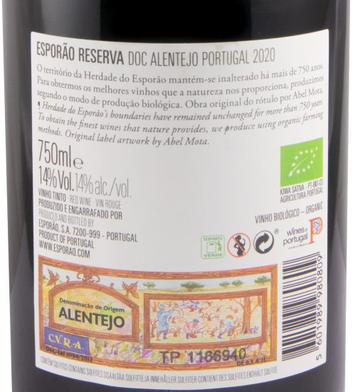 2020 Esporão Reserva biológico tinto