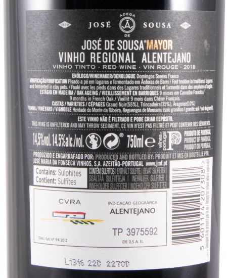 2018 José Maria da Fonseca José de Sousa Mayor tinto