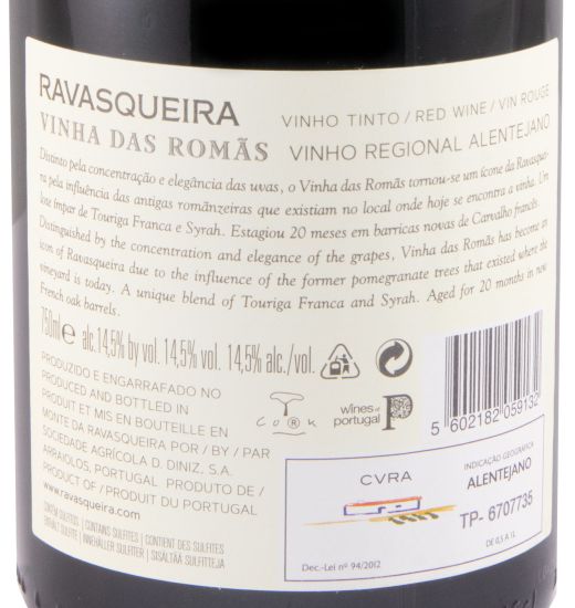 2020 Ravasqueira Vinha das Romãs red