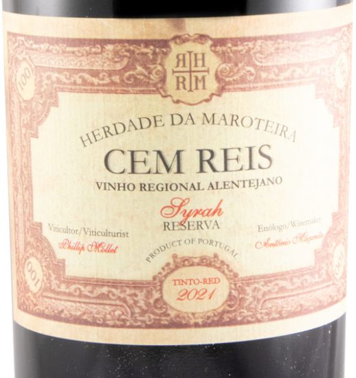 2021 Herdade da Maroteira Cem Reis Syrah Reserva tinto