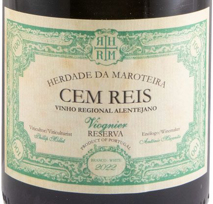 2022 Herdade da Maroteira Cem Reis Viognier Reserva white