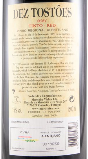 2021 Herdade da Maroteira Dez Tostões tinto 1,5L
