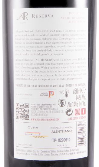 2019 Adega de Redondo AR Reserva red