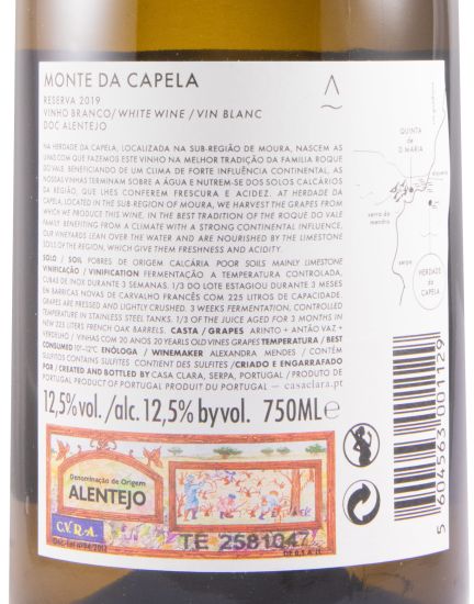 2019 Monte da Capela Reserva branco (rótulo danificado)