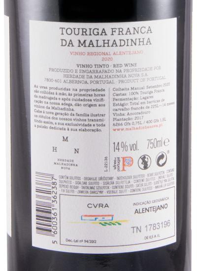 2020 Touriga Franca da Malhadinha Vinha do Ancoradouro red