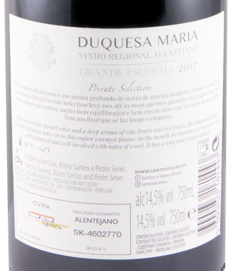 2017 Duquesa Maria Private Selection red