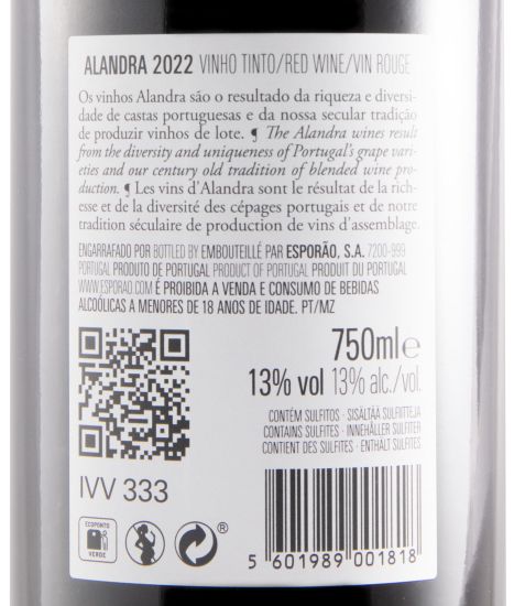 2022 Esporão Alandra tinto