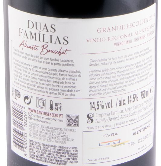 2019 Duas Famílias Alicante Bouschet tinto