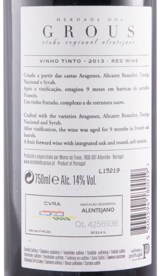 2013 Herdade dos Grous red