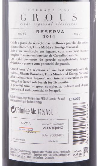 2014 Herdade Grous Reserva tinto