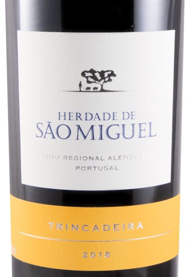 2018 Herdade de São Miguel Trincadeira tinto (rótulo danificado)