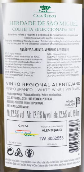 2022 Herdade de São Miguel Colheita Seleccionada branco