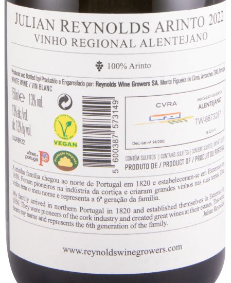 2022 Julian Reynolds Arinto branco