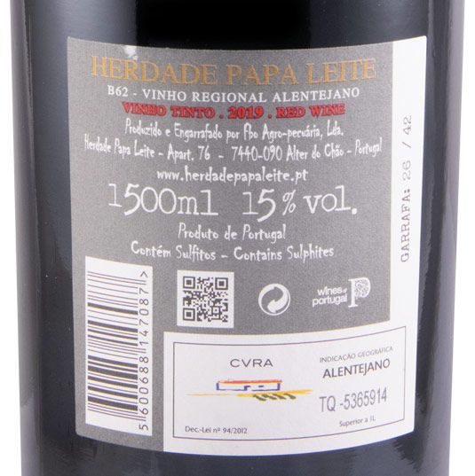 2019 Herdade Papa Leite My Way tinto 1,5L