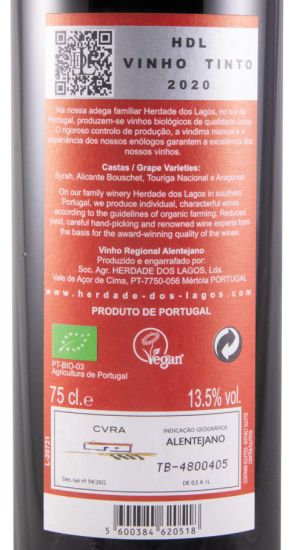 2020 Herdade dos Lagos HDL organic red
