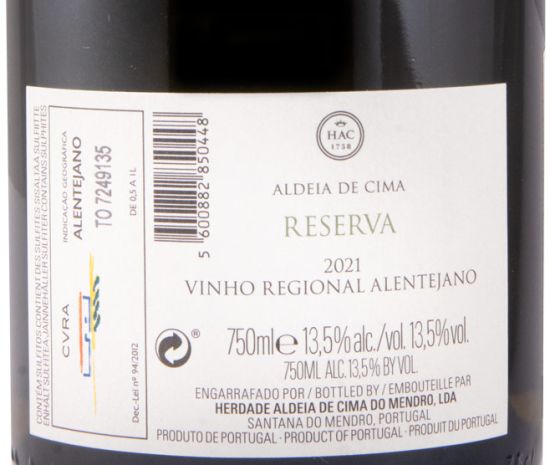 2021 Herdade Aldeia de Cima Reserva white