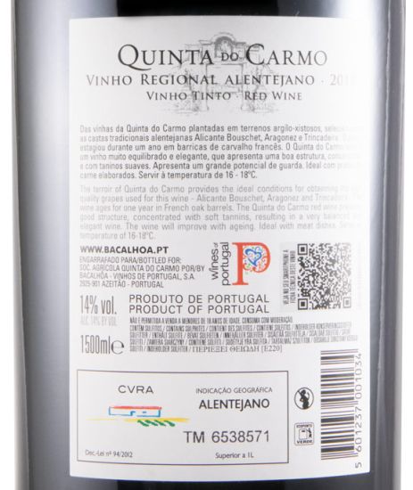 2018 Quinta do Carmo tinto 1,5L