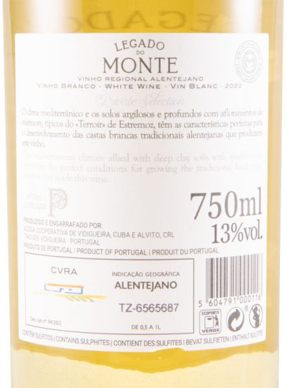 2022 Legado do Monte Private Selection white