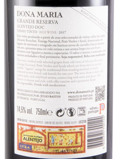 2017 Júlio Bastos Dona Maria Grande Reserva red