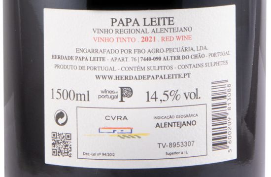2021 Herdade Papa Leite Pacto do Diabo tinto 1,5L