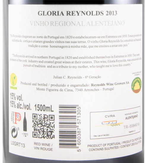 2013 Gloria Reynolds tinto 1,5L