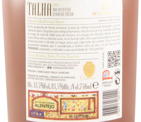 2018 Honrado Talha Premium white