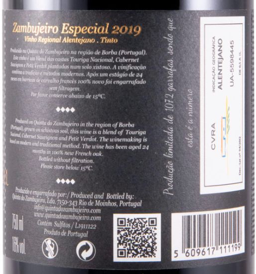 2019 Zambujeiro Especial red