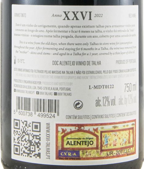 2022 Mestre Daniel XXVI Talhas tinto