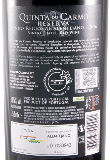 2016 Quinta do Carmo Reserva red