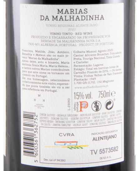 2020 Marias da Malhadinha Vinhas Velhas tinto